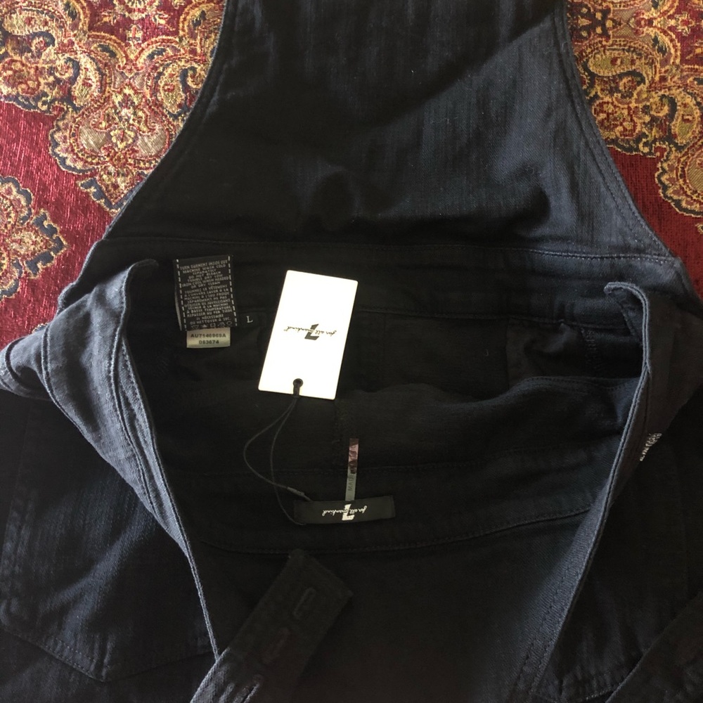 7 for all Mankind denim jumper dress - Picture 10 of 13